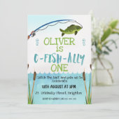 男の子のO-Fish_Allyの水彩画の誕生日の招待状 招待状 (スタンド正面)