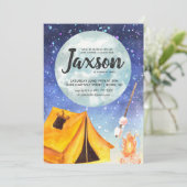 男の子のSleepoverのパーティの招待状 招待状 (スタンド正面)