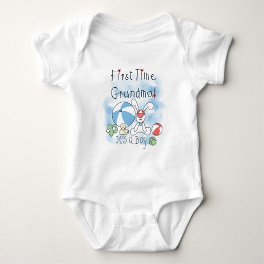男の子のTシャツおよびギフトの初めての祖母 Tシャツ (正面)