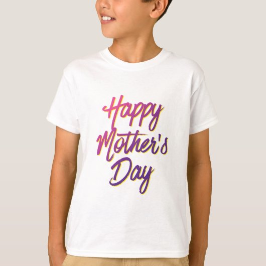 男の子のTシャツの幸せな母の日 Tシャツ (正面)