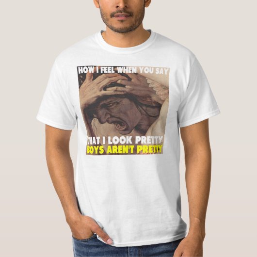 男の子はかわいらしくないです! Tシャツ (正面)