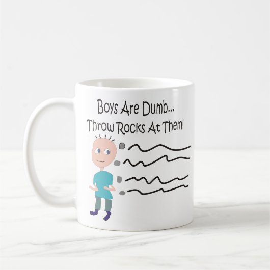 男の子はです物の言えない"それらの投球石!"の マグ (左)