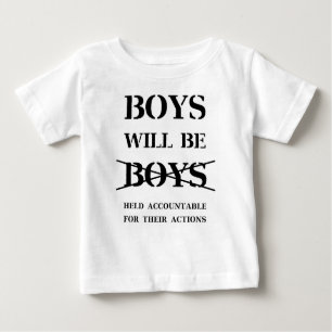 男の子はです男の子(自由の悪態) ベビーTシャツ
