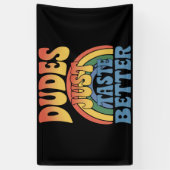 男の子はもっとおいしい レインボー ゲイプライド ビンテージ 横断幕 (縦)