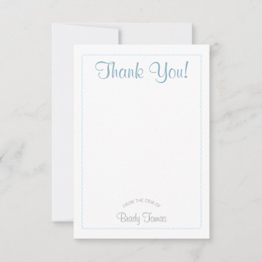 男の子はサンキューカードベビーシャワーの泡立ちます サンキューカード (正面)