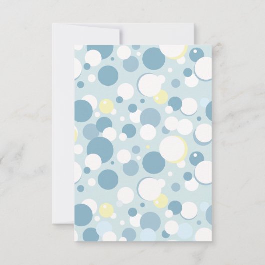 男の子はサンキューカードベビーシャワーの泡立ちます サンキューカード (裏面)