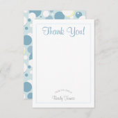 男の子はサンキューカードベビーシャワーの泡立ちます サンキューカード (正面/裏面)