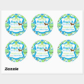 男の子は作られている – 赤ちゃんシャワーありがとうシール ラウンドシール (シート)