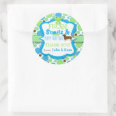 男の子は作られている – 赤ちゃんシャワーありがとうシール ラウンドシール (バッグ)