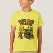 男の子は列車が好き Tシャツ (正面)