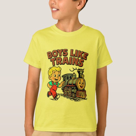 男の子は列車が好き Tシャツ (正面)