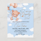 男の子は可愛い赤ちゃんシャワー招待はがき ポストカード (正面)