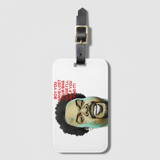 男の子は失ったバッグのおもしろい旅行の贈り物 ラゲッジタグ (正面縦)