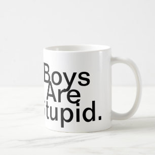 男の子は愚かなマグです コーヒーマグカップ