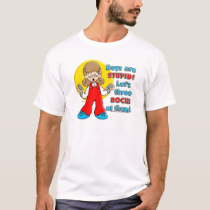 男の子は愚か…です Tシャツ