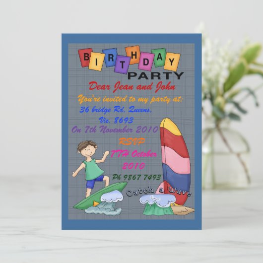 男の子は波をつかまえます 招待状 (スタンド正面)