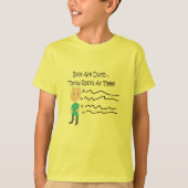 男の子は物の言えない"それらの投球の石です! " Tシャツ (正面)