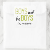 男の子は男の子だ。雄素晴らし力 スクエアシール (バッグ)