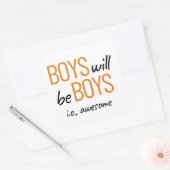 男の子は男の子だ。雄素晴らし力 スクエアシール (封筒)