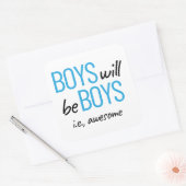 男の子は男の子だ。雄素晴らし力 スクエアシール (封筒)