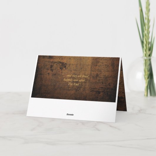 男の子は男の子の物語の本の陽気な結婚式のサンキューカードに会います サンキューカード (裏面)