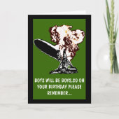 男の子は男の子の誕生日 カード (正面)