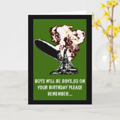 男の子は男の子の誕生日 カード (黄色い花)