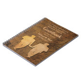 男の子は男の子の陽気な結婚式のラブストーリーのゲストブックに会います ノートブック (左側)