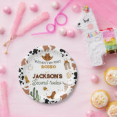 男の子は私の最初のロデオ・カウボーイの2番目の誕生日 ペーパープレート (パーティー)