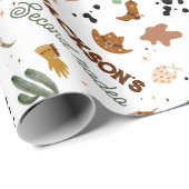 男の子は私の最初のロデオ・カウボーイの2番目の誕生日 ラッピングペーパー (ロールコーナー)