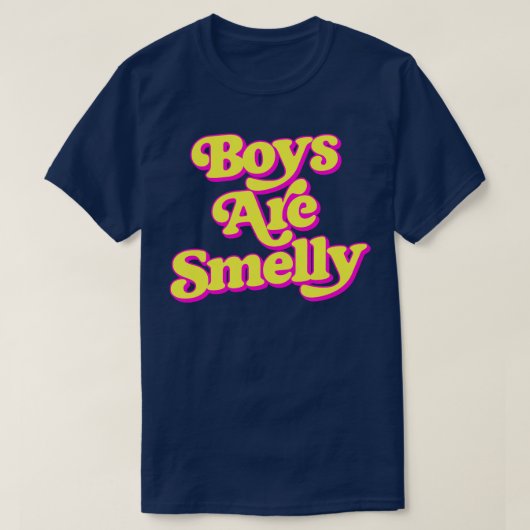 男の子は臭い Tシャツ (デザイン正面)