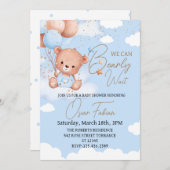 男の子は赤ちゃんシャワー招待状 招待状 (正面/裏面)