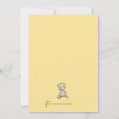 男の子は黄色のバルーンeucalyptus赤ちゃんシャワー 招待状 (裏面)
