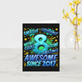 男の子への8歳の贈り物8誕生日男の子8 カード (黄色い花)