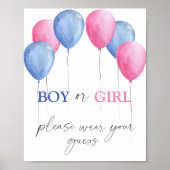 男の子または女の子お願い衣服あなたの推測ポスター ポスター (正面)