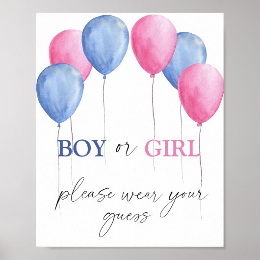 男の子または女の子お願い衣服あなたの推測ポスター ポスター (正面)