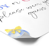 男の子または女の子お願い衣服あなたの推測ポスター ポスター (角)