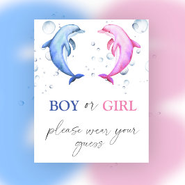 男の子または女の子お願い衣服あなたの推測ポスター ポスター