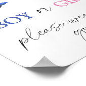 男の子または女の子お願い衣服あなたの推測ポスター ポスター (角)