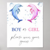 男の子または女の子お願い衣服あなたの推測ポスター ポスター (正面)