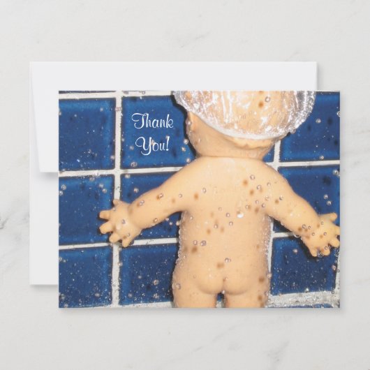 男の子または女の子のためのカスタムなベビーシャワーのサンキューカード サンキューカード (正面)