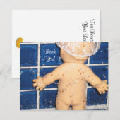 男の子または女の子のためのカスタムなベビーシャワーのサンキューカード サンキューカード (正面/裏面)