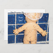 男の子または女の子のためのカスタムなベビーシャワーのサンキューカード ポストカード (正面/裏面)