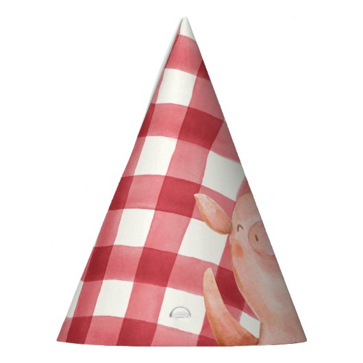 男の子または女の子のためのファームの誕生日パーティーパーティー帽子 パーティーハット (左)