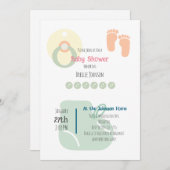 男の子または女の子のためのベビーシャワー (正面/裏面)