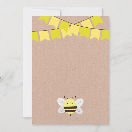 男の子または女の子のための働き者の誕生日の招待状 招待状 (裏面)