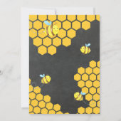 男の子または女の子のための小さい蜂の誕生日の招待状 招待状 (裏面)