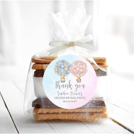 男の子または女の子のジェンダーが赤ちゃんのシャワーパーティーを明かす ラウンドシール