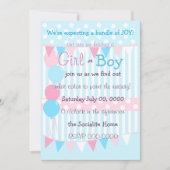 男の子または女の子のベビーのパーティー 招待状 (正面)