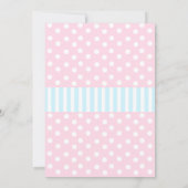 男の子または女の子のベビーのパーティー 招待状 (裏面)